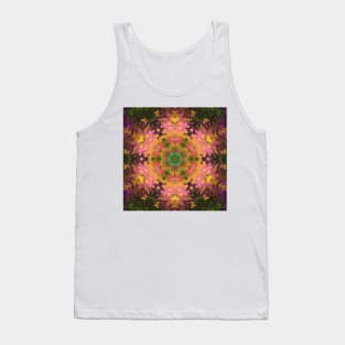 Digital Mandala Pink Yellow and Green Tank Top